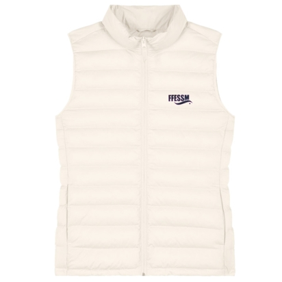 Doudoune sans manches femme beige