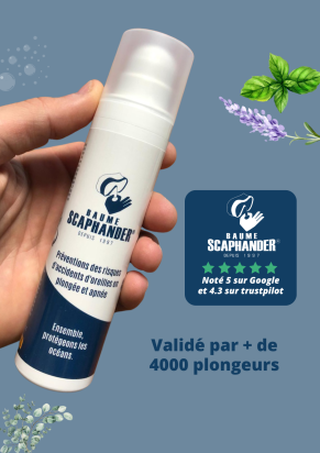 Baume Scaphander 100 mL pour plongeurs et apnéistes